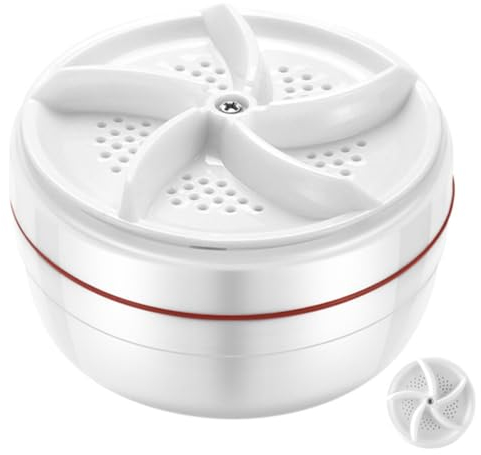 Mini Lavadora Turbina Ultrasónica Pequeña Lavadora Lavado De Bajo Ruido Turbo Carga USB Lavadora Portátil Para Ropa Interior Viajes Camping ()