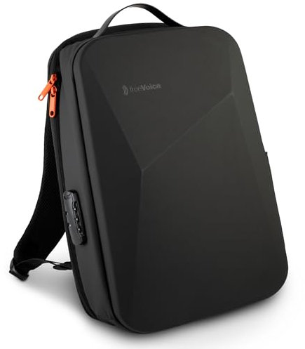 freeVoice Laptop Rucksack Prestige I 15.6 Zoll I Wasserabweisend & gepolstert I Rucksack mit Laptopfach für Uni & Arbeit I USB-A & USB-C Anschlüsse & Trolley-Befestigungsband