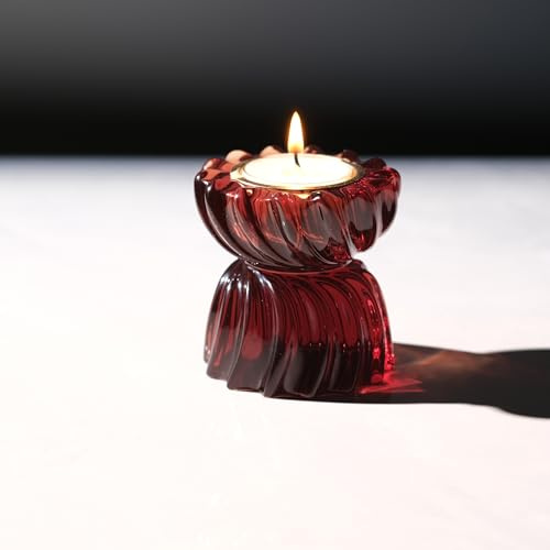 ICNBUYS Torsadé Porte-Bougie Chauffe-Plat décoratif, Décoration intérieure Unique, Cadeau de Pendaison de crémaillère, Support de Bougie Chauffe-Plat en Forme de Spirale, Hauteur 7,6 cm, Résine