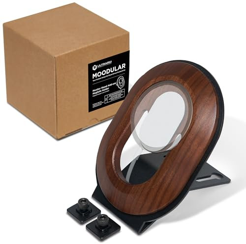 ULTRARM Moodular Wooden Monitor Stand Add-ons Phone Mount for MagSafe (Charger Not Included) [Accessory Only - Requires Moodular Wooden Monitor Stand Slide Rails for Use] Black MSA-MS