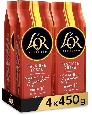 L'OR Espresso Café Grano Passione Rossa Maranello Espresso | Intensidad 10 | 4x450 gr