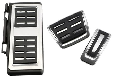 Auto Pedale Für Seat Tarraco Ibiza Leon Arona Ateca 2018-2021 Edelstahl Auto Fußstütze Gas Bremspedal Abdeckung Auto Pedale Bremse Pedalkappen(AT with Rest)