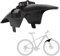 Mudhugger Evo Shorty Vorderradschutzblech zum Anschrauben, mit RockShox ZEB 73,7 cm (29 Zoll) Adapter-Set, MTB-Federgabel, L 390 x B 90 mm