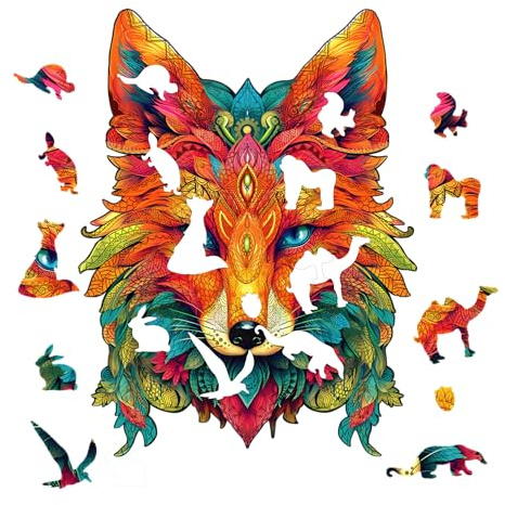 Aquamarine Games - Animal Wood Puzzle The Fox, Mehrfarbig (1)