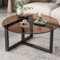 Table basse ronde en verre de 60 cm – Plateau en verre trempé, design anti-collision, pieds en fer forgé pour plus de stabilité, mobilier de salon moderne, décoration sûre et élégante