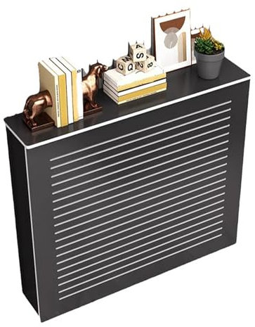 Modern Slatted Radiator Cover Premium Horizontal Slats Heating Cabinet for Home Living Room Easy to Clean Decorative Surface 50 * 80 * 15cm Enhance Home Décor with Stylish Design