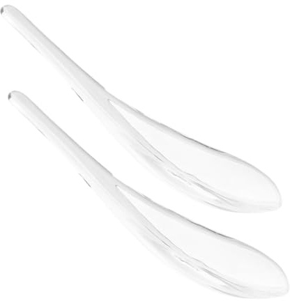 NIYANGLE 2 Stück Teiliges Transparentes Glas suppelöffel Kleines Haushalts design Glatt und Pflegeleicht für Küche Dessert und Suppentassen Komfortabel und Praktisch für Täglichen