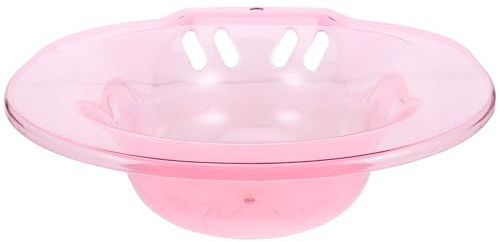 Sitzbadbecken für Hämorrhoiden, Kunststoff, Rosa, Stabil für Toilette | Rutschfestes Design, Verdicktes Material, Passgenau Am Wc, für Ältere Menschen und Frauen