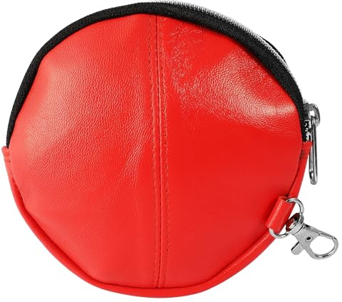 Excellanc Geldbörse für Damen aus Leder in Rot, Geldbeutel mit Reißverschluss in 11,5 x 11,5 x 2,5 cm