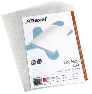 Rexel 21685090 Sichthülle, A4, PP, 150 µ, 50 Stück, farblos