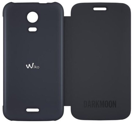 Wiko Flip Cover - Funda para móvil Wiko Darkmoon, negro