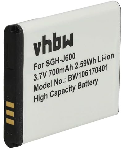 vhbw Batterie Compatible avec Samsung B3210 Corby TXT, C3050, B3310, GT-C3050, S7350 Ultra Slide téléphone Portable (700mAh, 3,7V, Li-ION)