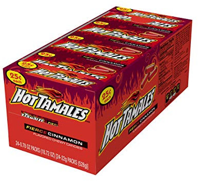Hot Tamales (1 Box of 24 - .78oz Individual Packs)