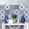 RE-COVERTILES - 54 Pcs Carrelage Autocollant 10x10 cm PS00015 Mosaïque de Azulejos Autocollant Mural Décorative à Carreaux de Ciment pour Salle de Bains et Cuisine Stickers Peel and Stick