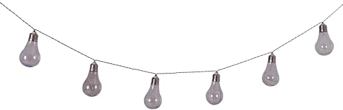 Näve Leuchten - LED/Solar Lichterkette Glühbirne - Gartendeko - Für Terrasse, Garten und Balkon - Deko für Außen - Klar/Transparent