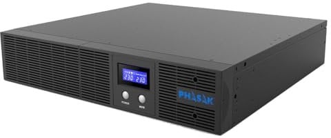 Phasak PH 7521 - Sistema de alimentación ininterrumpida (2160 VA, 1320W, LCD, Onda Sinusoidal Pura)