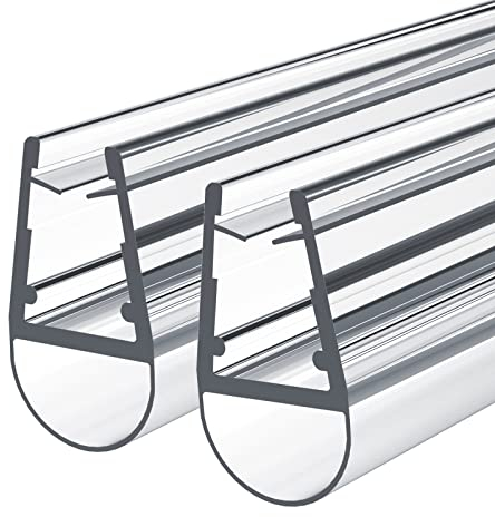 Heilmetz Duschdichtung,2 x 60cm Ersatzdichtung Duschtür für Duschtür Glasstärken von 7-8mm, Wasserabweiser Duschtür Dichtung oder Duschkabinen-Dichtung für Duschkabine & Glastüren