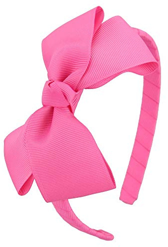 7Rainbows Cute Hot Pink Bow Headband for Girls Toddlers.