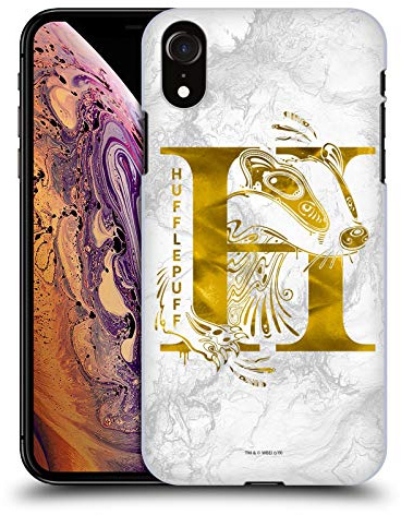 Head Case Designs Offizielle Zugelassen Harry Potter Hufflepuff Aguamenti Deathly Hallows IX Harte Rueckseiten Handyhülle Hülle Huelle kompatibel mit Apple iPhone XR