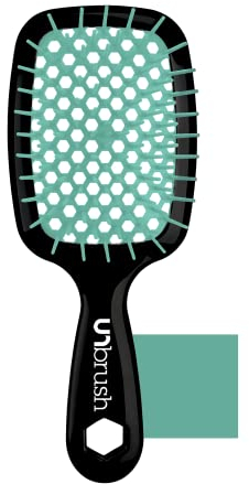 FHI Heat UNbrush Entwirrungsbürste für schmerzfreies Bürsten aller nassen oder trockenen Haartypen, strapazierfähige DuoFlex-Antistatikborsten, leichter Griff, belüftete Haarbürste, Lagunenblau