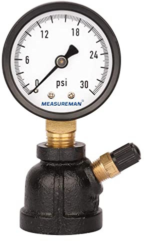 MEASUREMAN Jauge de test de pression de gaz en acier forgé de 5,1 cm, connexion FNPT de 1,9 cm, précision de +/- 3-2-3 %