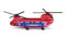 siku 1689, Transporthubschrauber, Rot/Blau, Metall/Kunststoff, Klappbare Rotoren