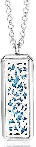 Diffuser Pendant New Square Aromatherapy Necklace Tree of Life Stainless Steel Open Perfume Locket Essential Oil Diffuser Necklace Aroma Jewelry-11