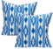 TRESMESTRES Sofa Kissenbezüge - Mediterranes Design, Lebendige Farben, Ikat-Muster - Deko Kissenbezüge Boho, Lässig und Modern - Kissenbezüge 40x60 cm - Blau, 2er Set