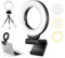 FDKOBE 4'' Small Ring Light for Laptop/Computer, Zoom Call Lighting, Video Conference Lighting with Webcam Style Mount and Tripod, Webcam Light, 3 Light Modes & 10 Brightness Levels, Selfie, Makeup