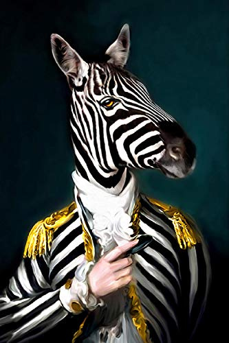 Big Poster Abstract Portrait Posters And Prints Wall Art Canvas Zebra Head And Human Body Pictures For Living Room Home Decor Home Living Bedroom Kitchen Home Decoration