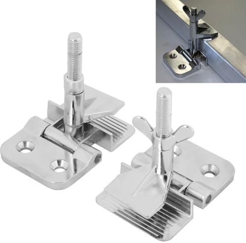 Screen Printing Clamps, 2pcs Metal Butterfly Hinge Clamps Firmly Fastening Silk Screen Printing Stencil Locking Chuck, for Fixing Screen Frame While Printing(1 Pair Silver)
