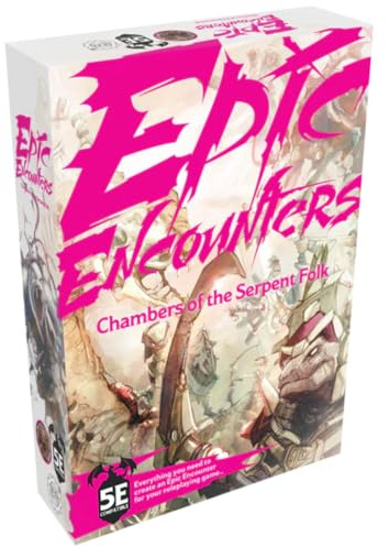 Epic Encounters: Chamber Of The Serpent Folk - RPG Fantasy Roleplaying Tabletop Game with 20 Detailed Miniatures, Double-Sided Game Mat, & Game Master Adventure Book with Monster Stats, 5E Compatible