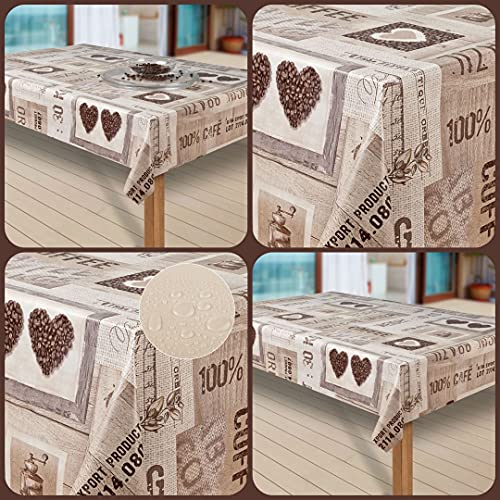 laro Wachstuch-Tischdecke Abwaschbar Garten-Tischdecke Wachstischdecke PVC Plastik-Tischdecken Eckig Meterware Wasserabweisend Abwischbar |05|, Größe:100x160 cm
