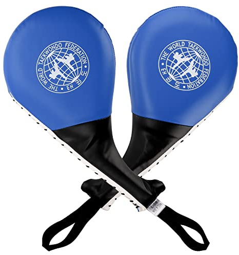 Frcctre 2 Stück Taekwondo Kick-Pads, Langlebige Kicking Target, Punching Paddles für Tae Kwon Do Karate Kickboxen Kampfsport-Training, 15 x 7,5, Blau
