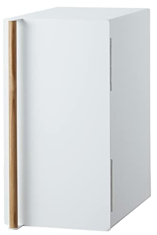 YAMAZAKI 5682 TOSCA Bread Case Tall, white, Steel/Wood, 22 x 36 x 41 cm