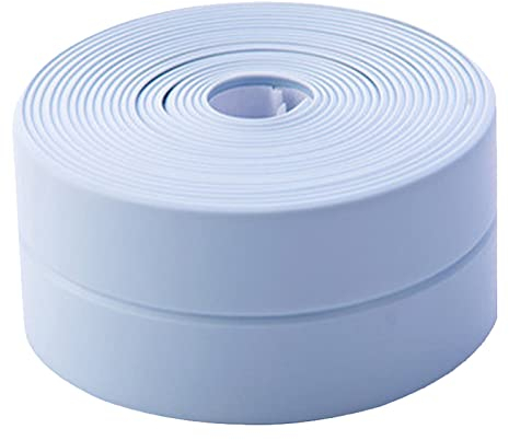 Küchenspüle Naht Aufkleber Selbstklebendes Klebeband Aufkleber Arbeitsplatte Toilette Badezimmer Wasserdichtes Dichtungsband Umweltplakette Totenkopf (Blue, One Size)