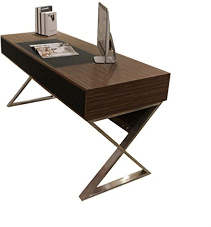 bureau d'ordinateur table Decoration en cuir for ordinateur portable de bureau de luxe moderne Pc Meubles de bureau à domicile de bureau Pc Bureau d'études de poste de travail avec tiroirs de grande c