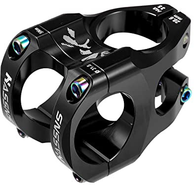 X AUTOHAUX CNC-Aluminium-Legierung, 35 mm, Mountainbike-Vorbau für die meisten Fahrräder, Rennräder, Mountainbikes, Lenker-Zubehör, schwarz, für 1-1/8-Lenkerrohr, 31,8 mm Lenker