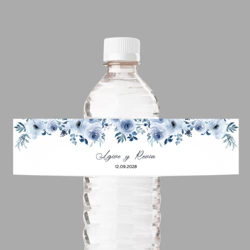 30 Etiquetas Impermeables Para Botellas De Agua Personalizadas Día De La Ducha Del Bebé Decoración De La Boda Pegatinas Señales, Decoración De La Botella De Agua De La Fiesta (B)