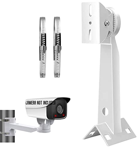 V-Fiabilidad Überwachungskamera Eckstange Montagehalterung, Universal Wand Ecke Montage Halterung Halter Stand Pole Mount Adapter für Überwachungskamera mit 2 Schlaufen, Dahua Bullet und PTZ Kameras
