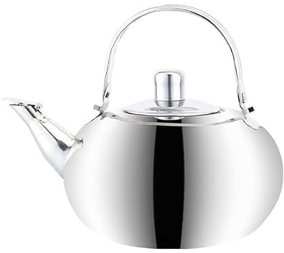 Toolzia 2.3L Stainless Steel Teapot with Tea Strainer Premium Tea Pot,Silver