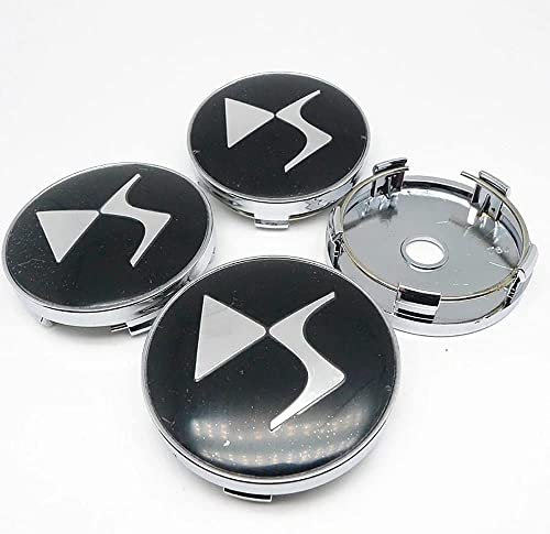 WOAFEY Nabendeckel 4 STÜCKE 60mm für DS Car Rad Center Hub Cap Auto Styling Felgen Abdeckung Badge Emblem Aufkleber Radnabenkappen,A