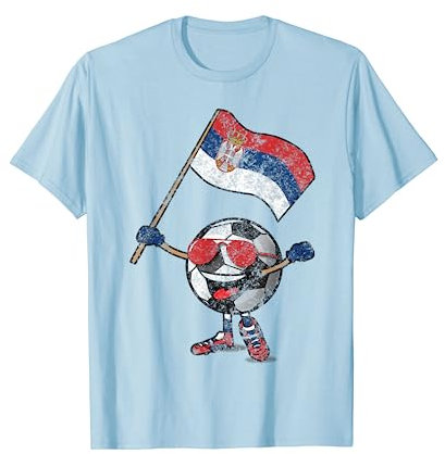 Serbien Vintage Fußball Trikot Trikot T-Shirt