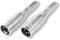 pegcabac Adaptateur audio XLR 3 broches mâle vers prise jack femelle 6,35 mm, adaptateurs de conversion de qualité professionnelle, câble audio, adaptateur de cordon de micro, argent 2 pièces