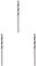 Bosch Professional 3 piezas Broca helicoidal HSS Metal and Wood (Metal y Madera, diámetro 2 mm, Longitud 49 mm, Accesorios para taladros) (Paquete de 3)