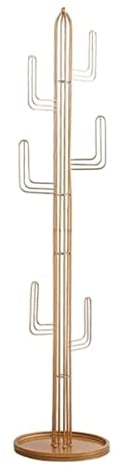 Gaderobenstaender Garderobenständer Kleiderablage Kleiderständer Aus Metall, Hut, Kleiderbügel, Kaktus, Freistehend, Kleiderständer Für Handtaschen, Kleidung, Zubehör Kleiderständer ( Color : Gold )