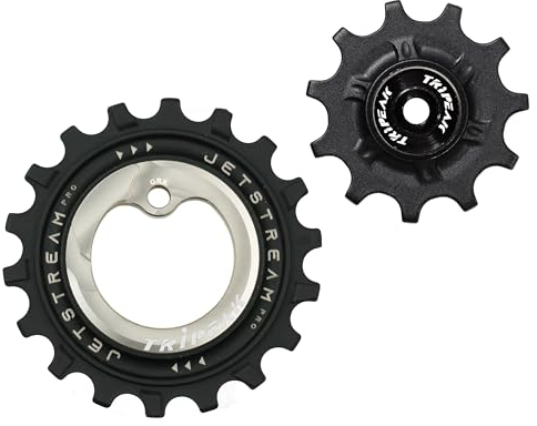 TRiPEAK 11/18T übergroßes Keramiklager Stützrad Riemenscheiben-Set für Shimano GRX RD-RX812/817 Serie 11-Gang-Schaltwerk, Farbe: Silber