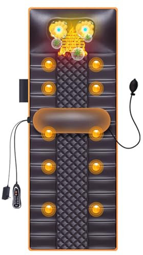 oiakus Tapis de Massage Complet du Corps avec Chaleur, Massage Shiatsu du Cou, Housse de siège de Massage Intelligente pour soulager Les douleurs lombaires du Dos et des Jambes