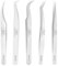 Obeyalash 5 Pezzi Pinzette in Acciaio Inossidabile per Extension Ciglia Professionale Diritto e Curvo Tip Pinza di Precisione Pinzetta per Estensioni Ciglia, Nail Art, Creazione di Gioielli