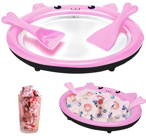 Fabricante de helados enrollado DIY Máquina de helado enrollado Helado Helado Helado Hecho Hecho Helado Helado Frozado Frozurado Placa fría instantánea para hacer Sumlushies Sorbet & Gelato 1